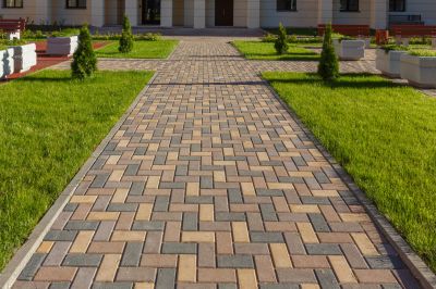 Brick paver pathway