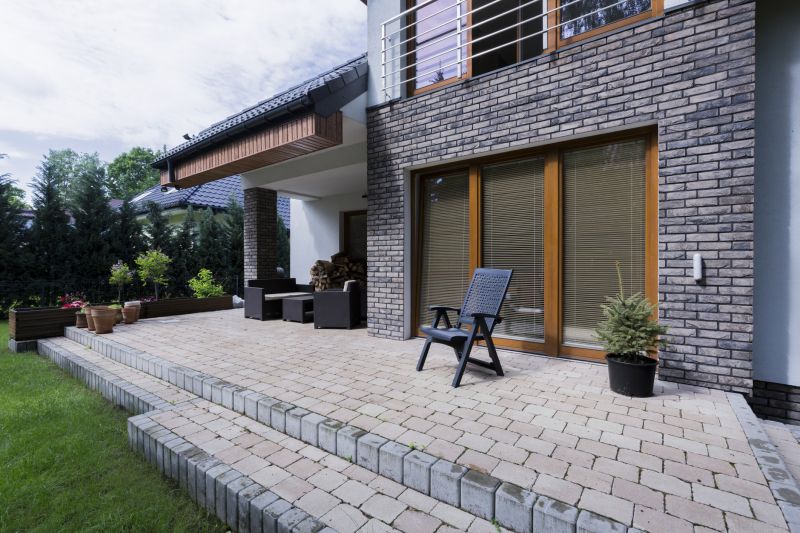 Paver patio with outdoor furniture